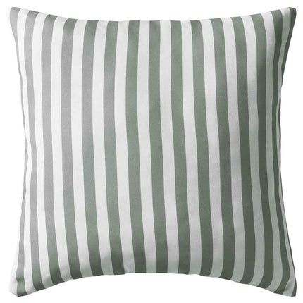 Prydnadskuddar för trädgården 2 st 45x45 cm randiga grå