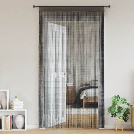 Trådgardiner 2 st 100x250 cm svart
