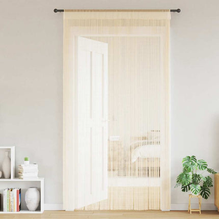 Trådgardiner 2 st 100x250 cm gräddvit