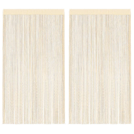 Trådgardiner 2 st 140x250 cm gräddvit