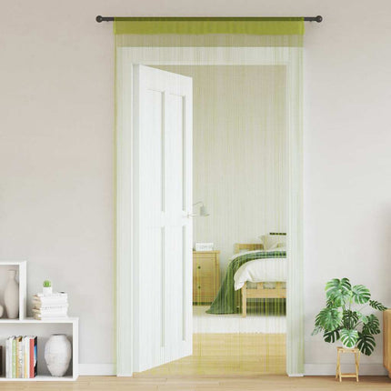 Trådgardiner 2 st 100x250 cm grön