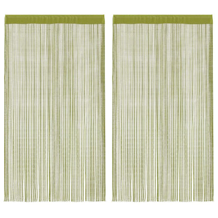 Trådgardiner 2 st 140x250 cm grön