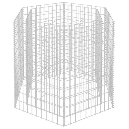 Hexagonal planteringsgabion upphöjd 100x90x100 cm