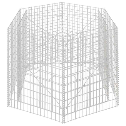Hexagonal planteringsgabion upphöjd 160x140x100 cm