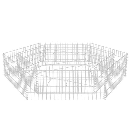 Hexagonal planteringsgabion upphöjd 200x173x40 cm