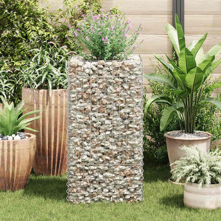 Planteringsgabion upphöjd stål 50x50x100 cm