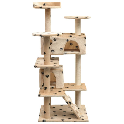Klösträd med sisalpelare 125 cm tassavtryck beige