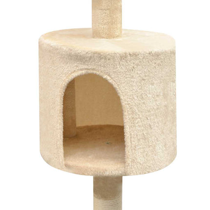 Klösträd med klöspelare och 125 cm beige