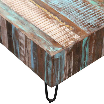 Soffbord massivt återvunnet trä 100x50x38 cm