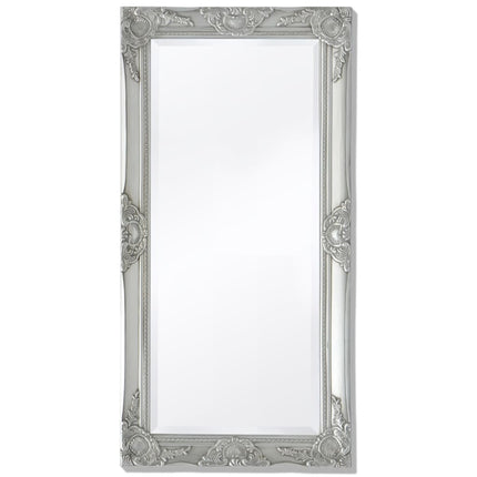 Väggspegel i barockstil 100x50 cm silver
