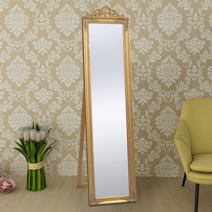 Fristående spegel i barockstil 160x40 cm guld