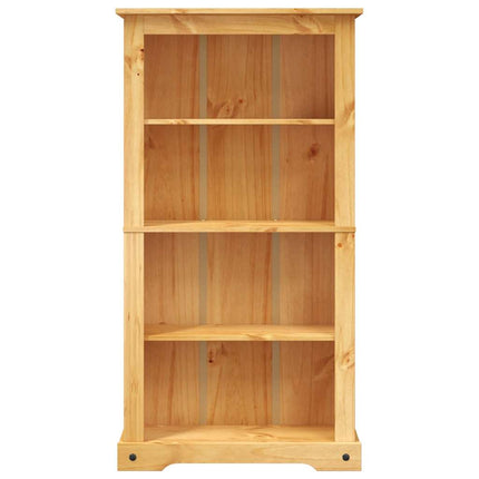 Bokhylla i mexikansk Coronastil med 4 hyllor furu 80x29x150 cm