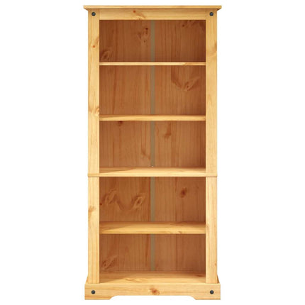 Bokhylla i mexikansk Coronastil med 5 hyllor furu 80x40x170 cm