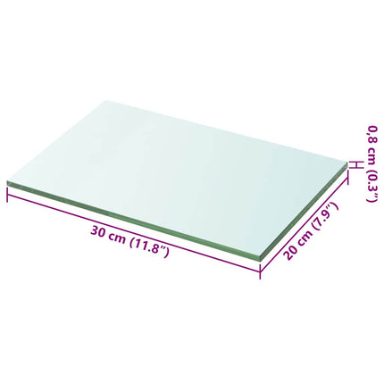 Hyllplan glas genomskinlig 20x30 cm
