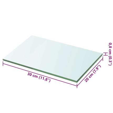 Hyllplan glas genomskinlig 30x20 cm