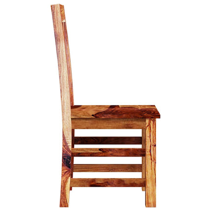 Matstolar 2 st massivt sheshamträ