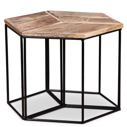 Soffbord massivt mangoträ 56x48x40 cm