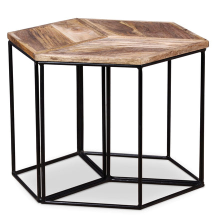 Soffbord massivt mangoträ 56x48x40 cm