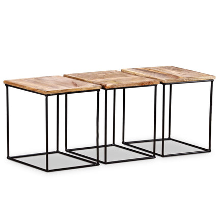 Soffbord massivt mangoträ 56x48x40 cm