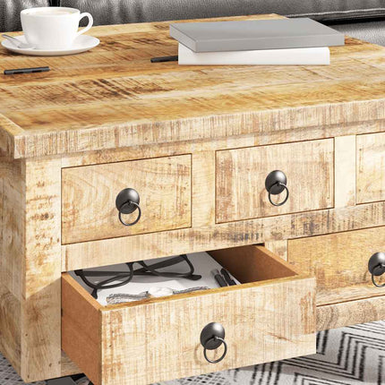 Soffbord grovt mangoträ 70x70x40 cm