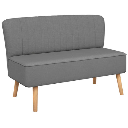 Soffa 117x55,5x77 cm tyg ljusgrå