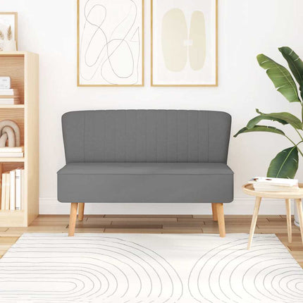 Soffa 117x55,5x77 cm tyg ljusgrå