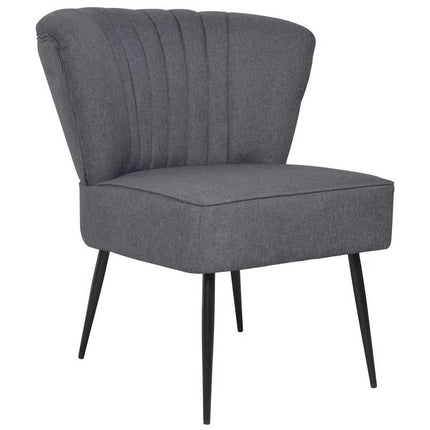 Cocktailfåtölj mörkgrå tyg