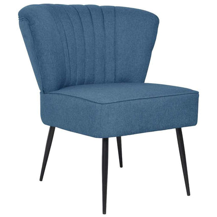 Cocktailfåtölj blå tyg