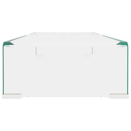 TV-bord klarglas 80x30x13 cm