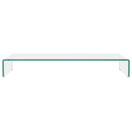 TV-bord klarglas 90x30x13 cm