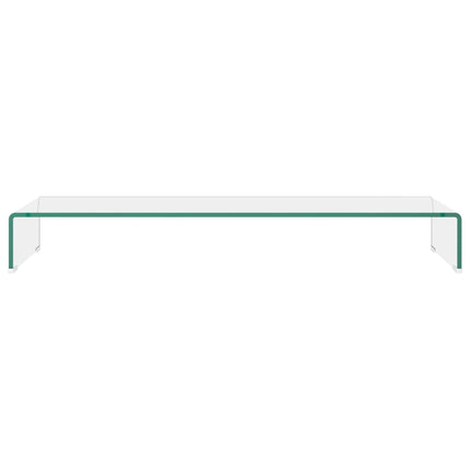 TV-bord klarglas 100x30x13 cm