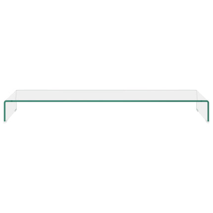 TV-bord klarglas 120x30x13 cm