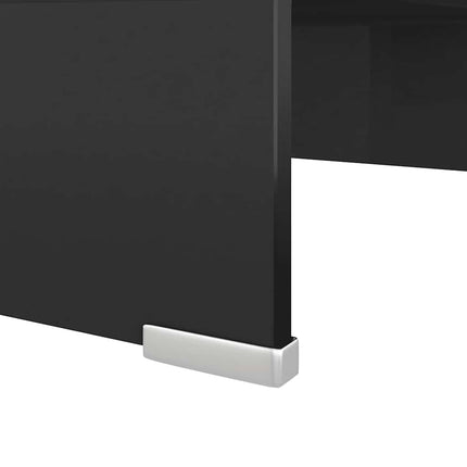 TV-bord glas svart 40x25x11 cm