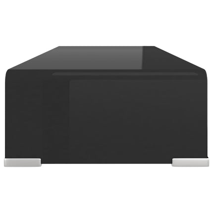 TV-bord glas svart 60x25x11 cm