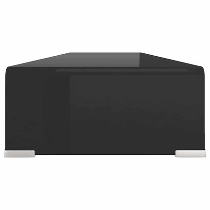 TV-bord glas svart 110x30x13 cm