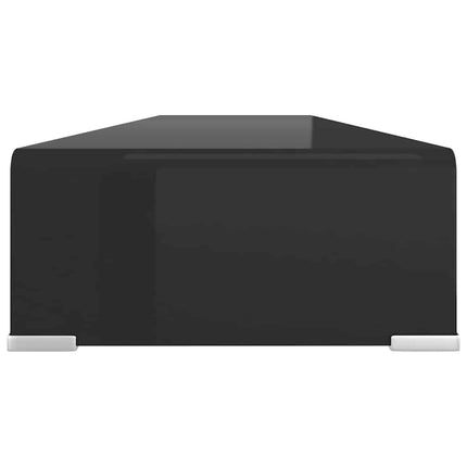 TV-bord glas svart 120x30x13 cm