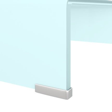 Tv/monitor-ställ glas grön 40x25x11 cm