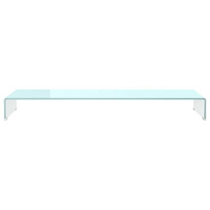 Tv/monitor-ställ glas grön 120x30x13 cm