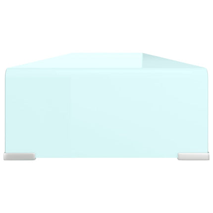 Tv/monitor-ställ glas grön 120x30x13 cm