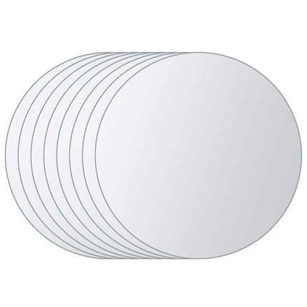 Spegelplattor 8 st rund spegelglas
