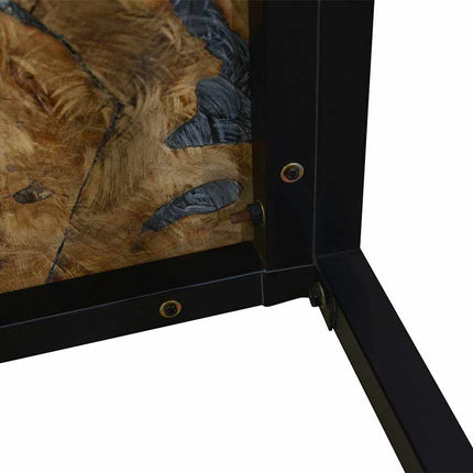 Soffbord teakträ och harts 110x60x40 cm