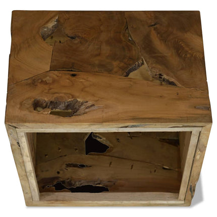 Soffbord 50x50x35 cm äkta teak brun