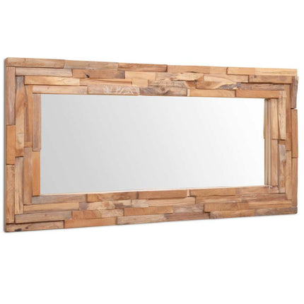 Prydnadsspegel teak 120x60 cm rektangulär