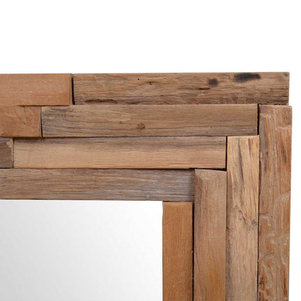 Prydnadsspegel teak 120x60 cm rektangulär