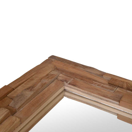 Prydnadsspegel teak 120x60 cm rektangulär