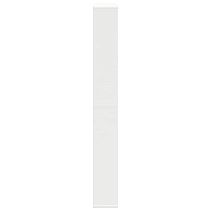 Skoskåp med 4 lådor och spegel vit 63x17x134 cm