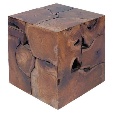Pallar 2 st brun 40x40x45 cm massivt teakträ