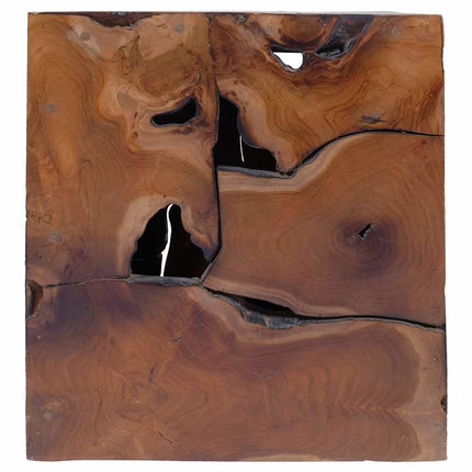 Pallar 2 st brun 40x40x45 cm massivt teakträ