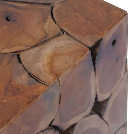 Pallar 4 st brun 40x40x45 cm massivt teakträ