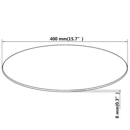 Bordsskiva i härdat glas 400 mm rund
